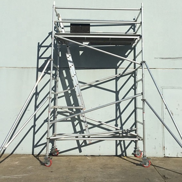 Manufacturer price telescopic aluminium mobile tower scaffolding for building construction