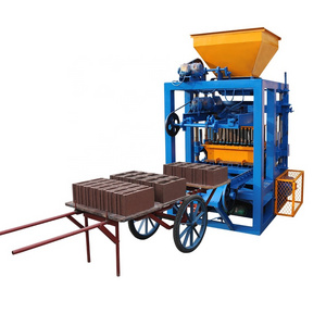 semi automatic QT4-26 cement solid block making machinery price list for sale in Ghana