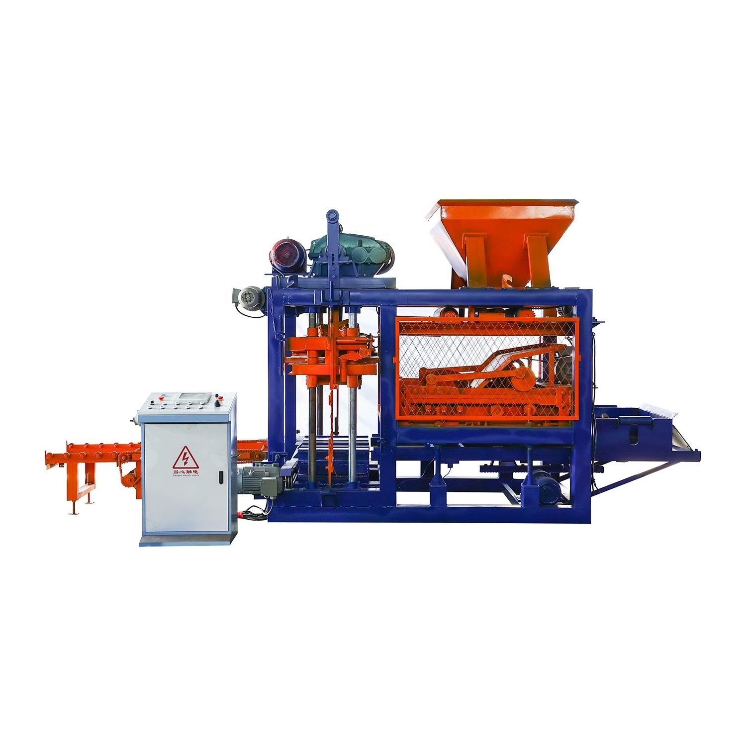 high quality QTJ4-25 fully automatic concrete cement hollow solid paver interlocking brick block making machine