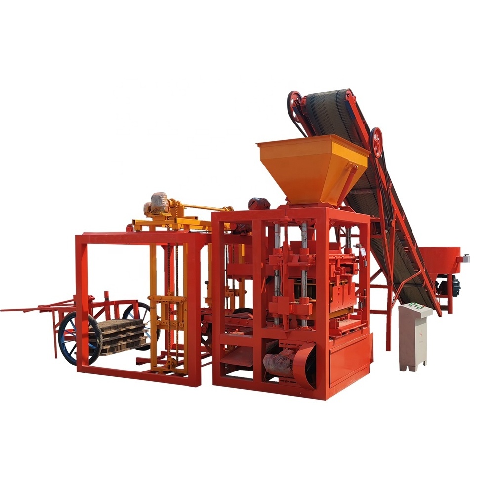 semi automatic QT4-26 cement solid block making machinery price list for sale in Ghana