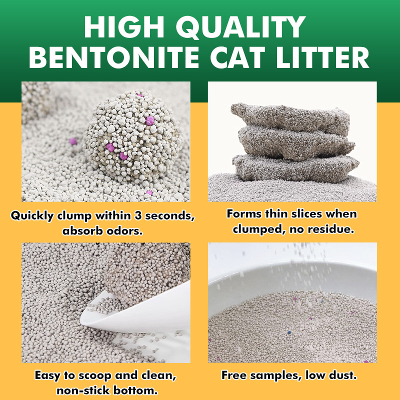 Cat Litter Smell Remover Carbon Low Dust White Cat Litter Bentonite