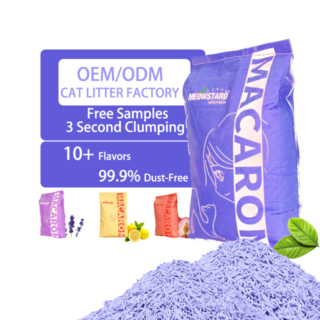 Free Samples Customization Meowstard 1.5Mm 1.7Mm 2.0Mm Tofu Cat Litter Cat Litter Box Odour Deodorizer