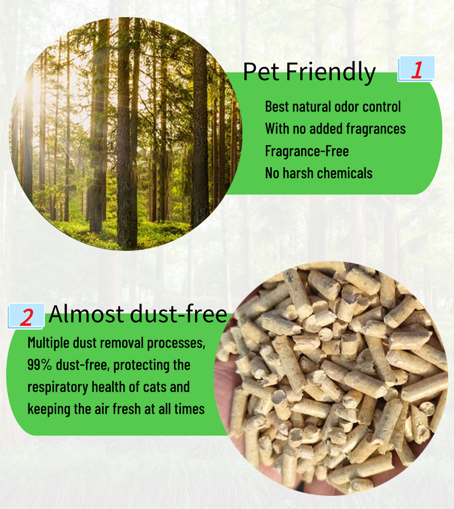 Cat litter factory low-priced spot wholesale 100%  natural  plant biodegradable pine cat litter