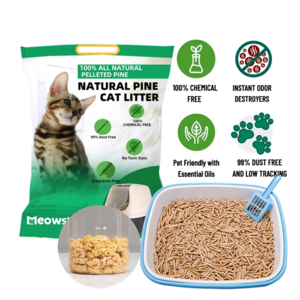 Cat litter factory low-priced spot wholesale 100%  natural  plant biodegradable pine cat litter