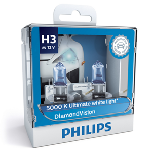 Philips Diamond Vision Original H3 halogen H4 H3 H1 H11 H8 HB3 HB4 9005 9006 Diamond Vision 5000K Ultimate White