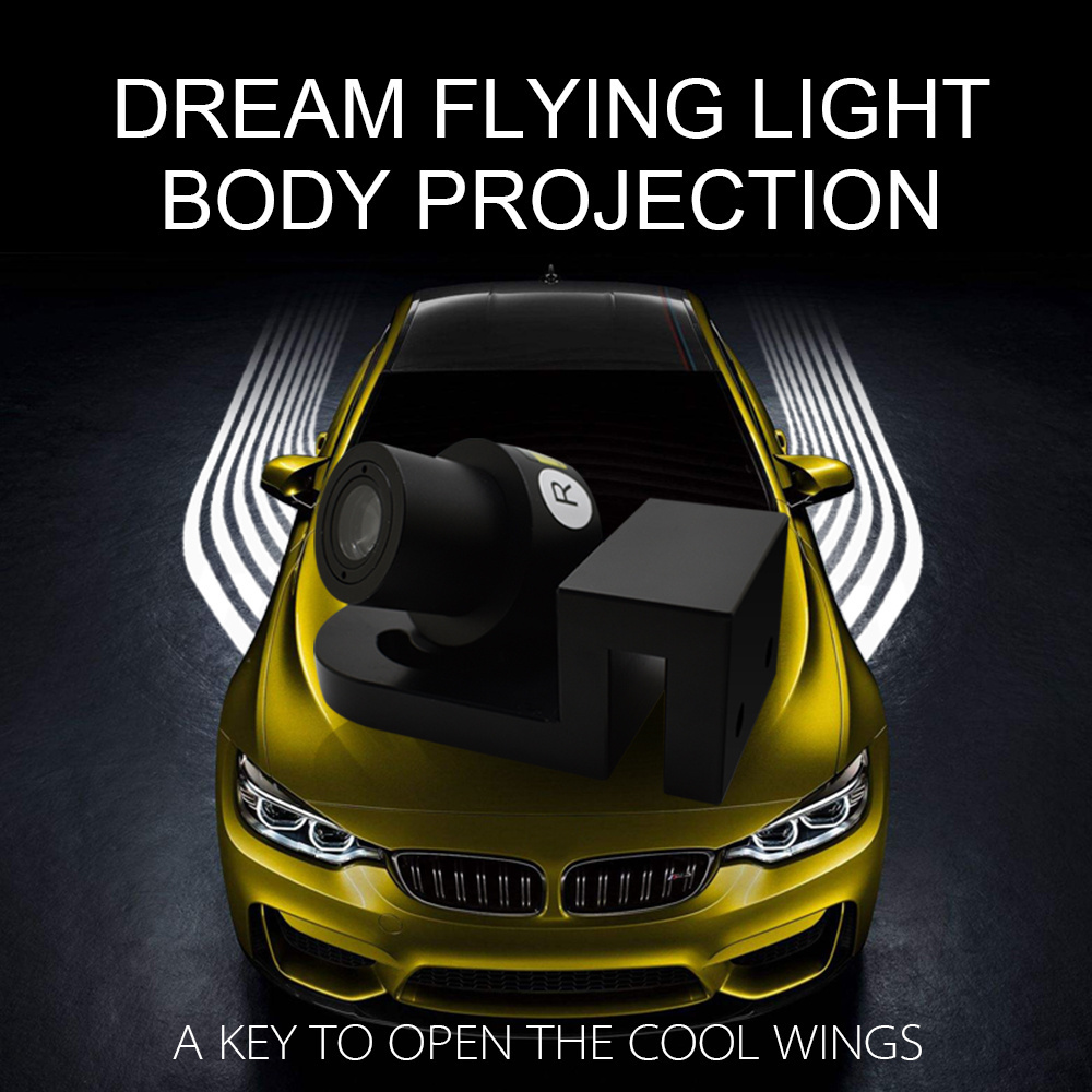 Universal Waterproof Car Door Projector LED Lighting Welcome Ghost Courtesy Angel Wing Projector Light Car Accessories