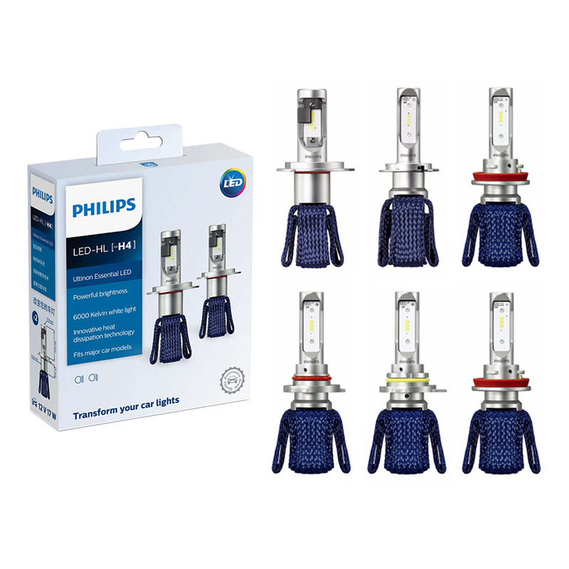 2X Philips Ultinon Essential LED Kit 6000K 12V H4 H7 H11 HB2 HB3 HB4 H1R2 9003 9005 9006 9012 Headlight H8 H11 H16 LED Fog Lamps