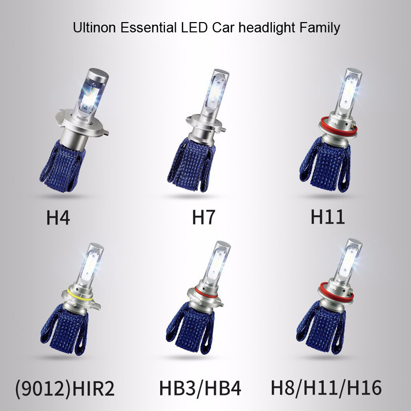 2X Philips Ultinon Essential LED Kit 6000K 12V H4 H7 H11 HB2 HB3 HB4 H1R2 9003 9005 9006 9012 Headlight H8 H11 H16 LED Fog Lamps