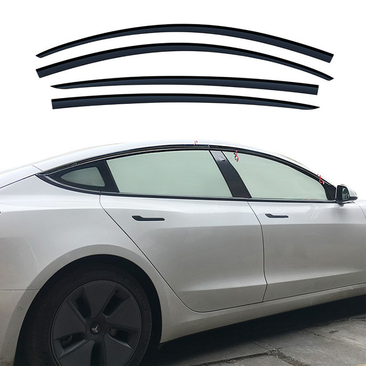 Wind Universal Water Cowl Accessories 2023 Window Car Deflectors For Tesla Model 3 Y X S