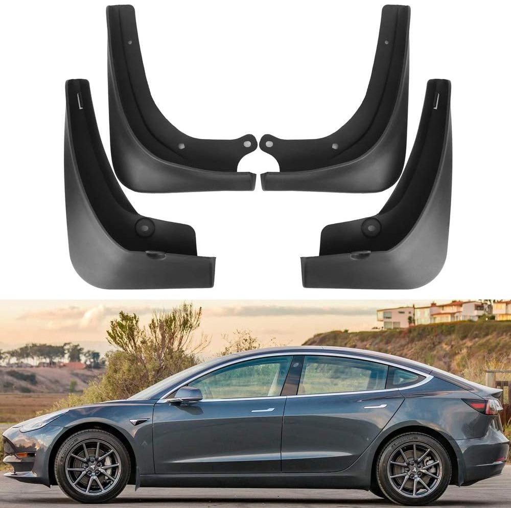 Car Fender Soft adhesive mud retaining skin rear wheel mud retaining accessories suitable for Tesla Model 3