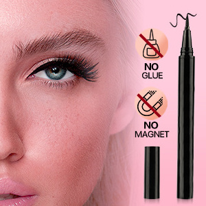 Hot sale Custom Logo wholesale 2 in 1waterproof no magnetic black eyelash eye lash glue eyeliner adhesive pen