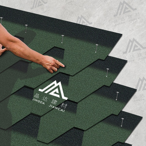 free sample fiberglass asphalt new hexagon type green mosaic roofing shingles bitumen roof tiles for vietnam