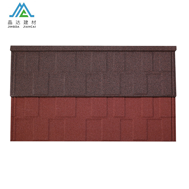 0.38-0.45mm quality color durable roofing shingles ghana roofing sheet price stone coated steel roofing tile