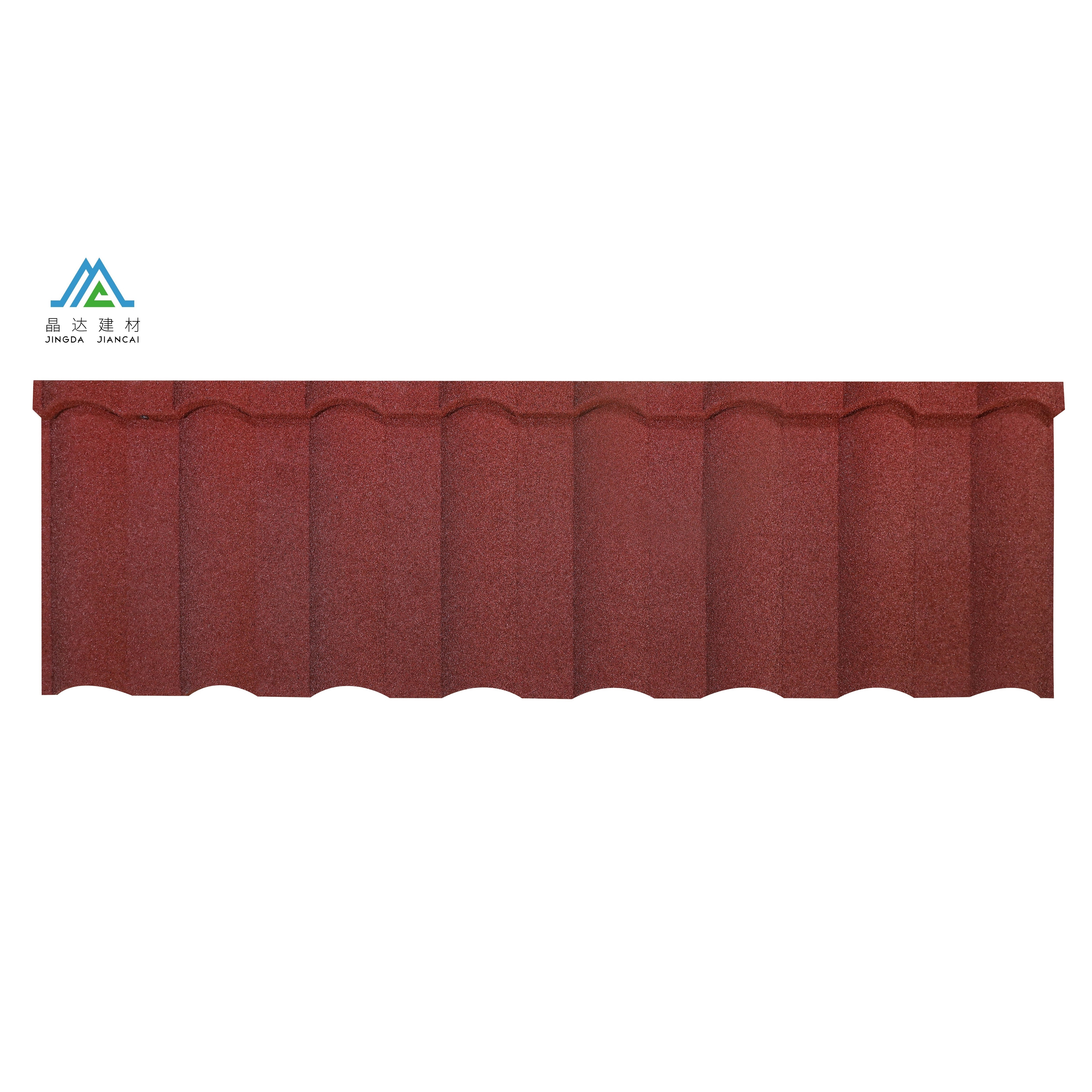 Plain Roof Tiles Type and Korean Union steel galvalume panel Material stone coated roof tile