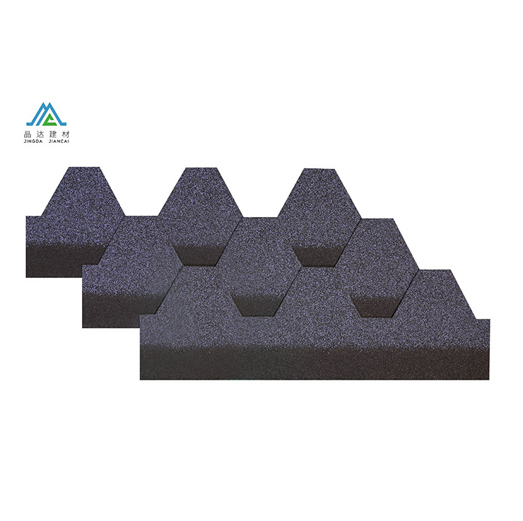 ready to ship 30years warranty ocean blue hexagon shape roofing tiles mosaic hexagonal asphalt waterproof bitumen shingles