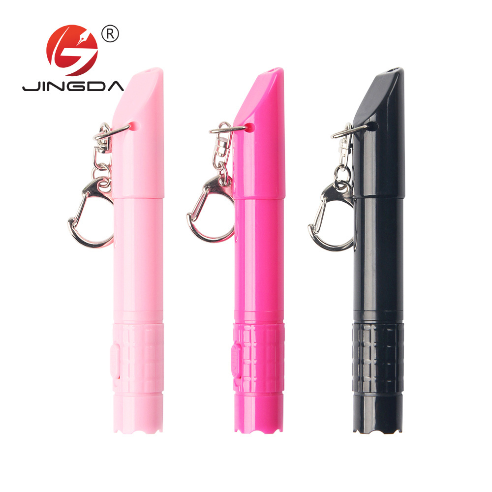 3 in 1 multifunctional plastic flashlight pen Lipstick plastic led light pen with keychain