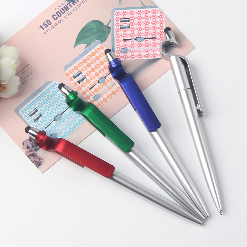 Personalized Promotion Cheap Mobile Phone Holder Plastic Stylus Promotional Pen 7 Days for Producing Ball Pen Silk Screen Print