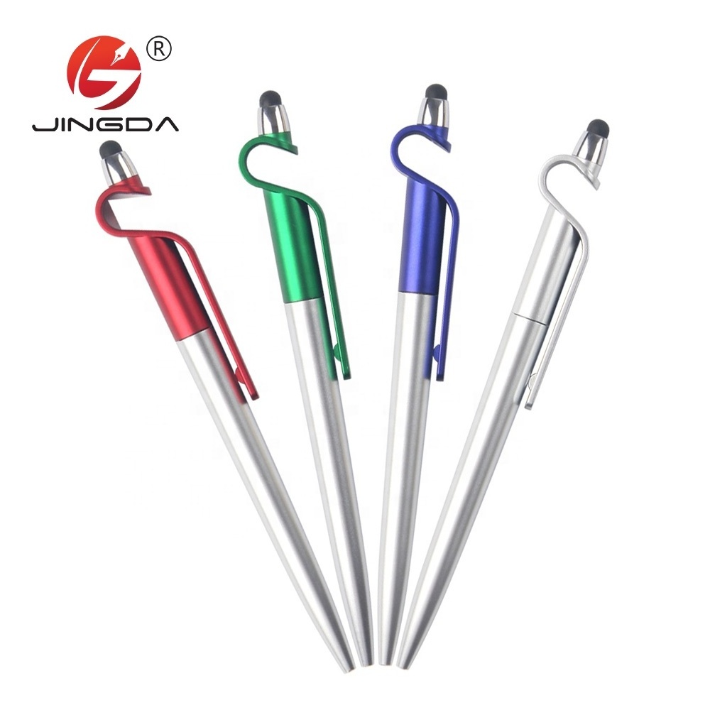 Personalized Promotion Cheap Mobile Phone Holder Plastic Stylus Promotional Pen 7 Days for Producing Ball Pen Silk Screen Print