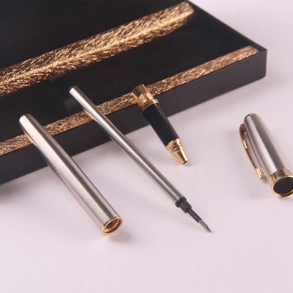 Elegant and beautiful weeding gift metal roller pen set for lady fashion