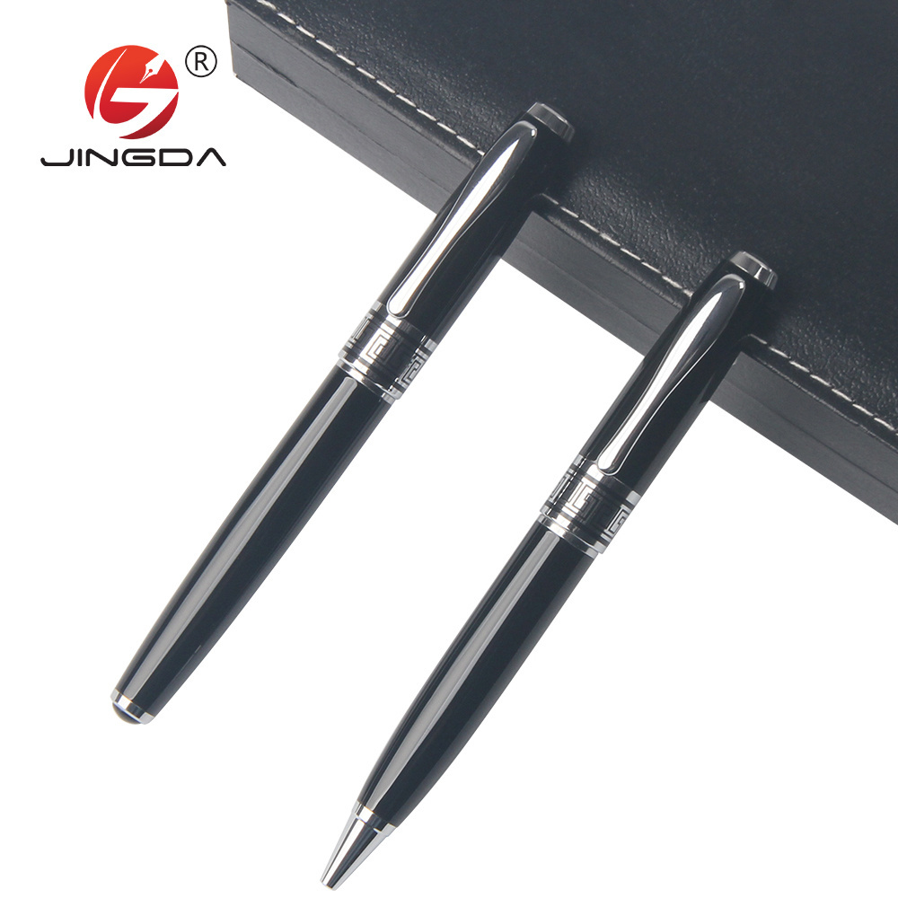 Jingda Brand boss man business signing advertising pull out pen ball pen with  copper roller ball