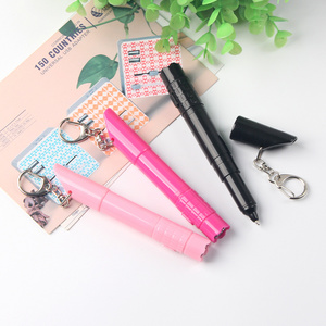 3 in 1 multifunctional plastic flashlight pen Lipstick plastic led light pen with keychain