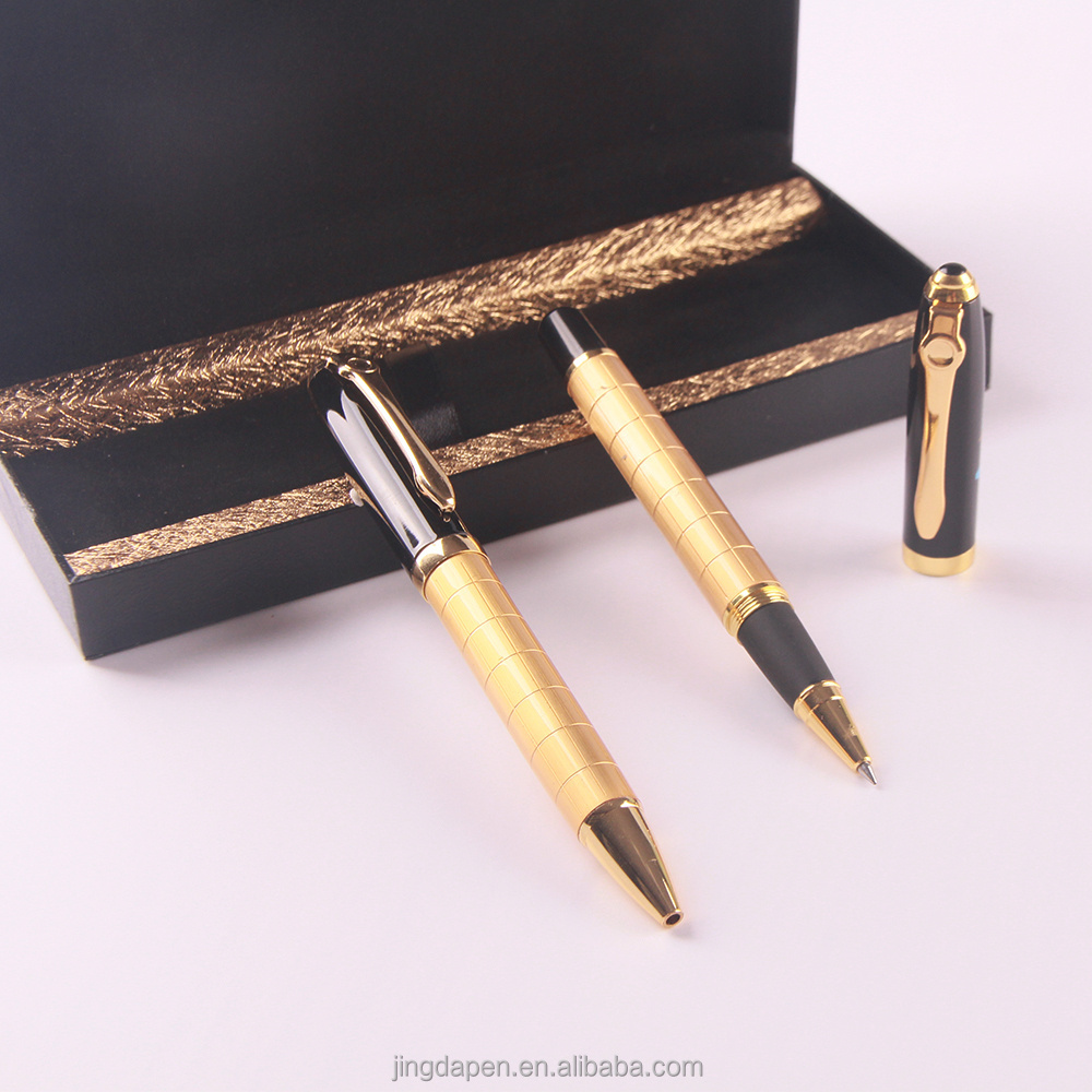 Business gifts twin pen set/ballpen with roller pen