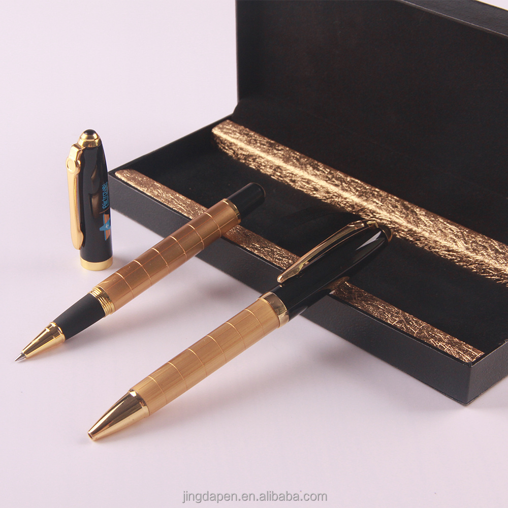 Business gifts twin pen set/ballpen with roller pen