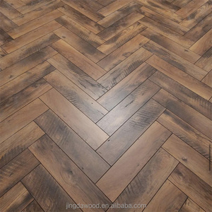 Modern Design Anti-Static Right Angle Edge V-Groove U-Groove Laminated Wood Floor Fishbone Laminate Flooring Tile