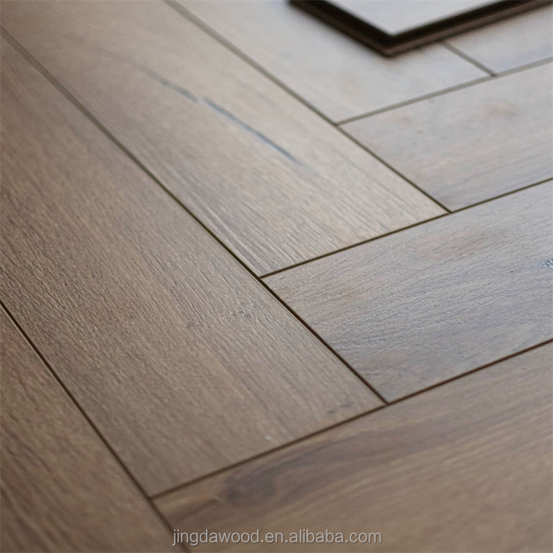 Modern Design Anti-Static Right Angle Edge V-Groove U-Groove Laminated Wood Floor Fishbone Laminate Flooring Tile