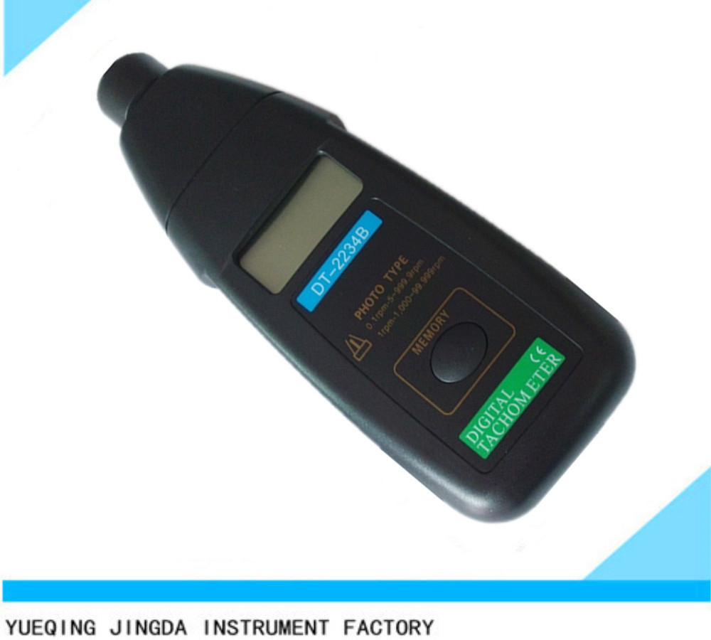 DT2234B Digital Laser Photo Tractor Tachometer For Electric Motors Non Contact RPM Tach Analog Tachometer 2.5 to 99,999 RPM