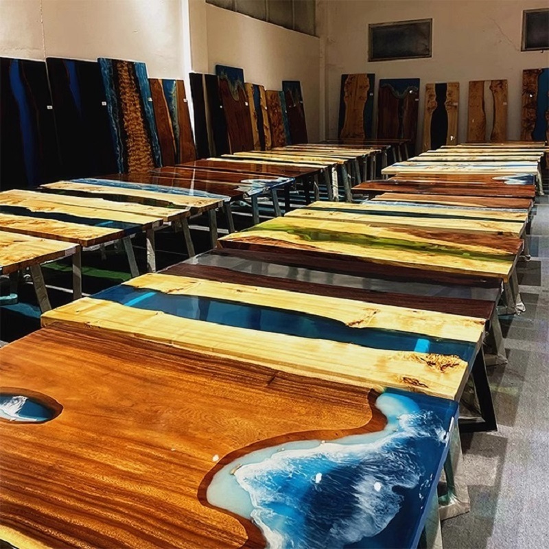 Factory Directly offer Top River Epoxy River Table Resin Wood Table With Resin Modern Design Resin Wooden Table