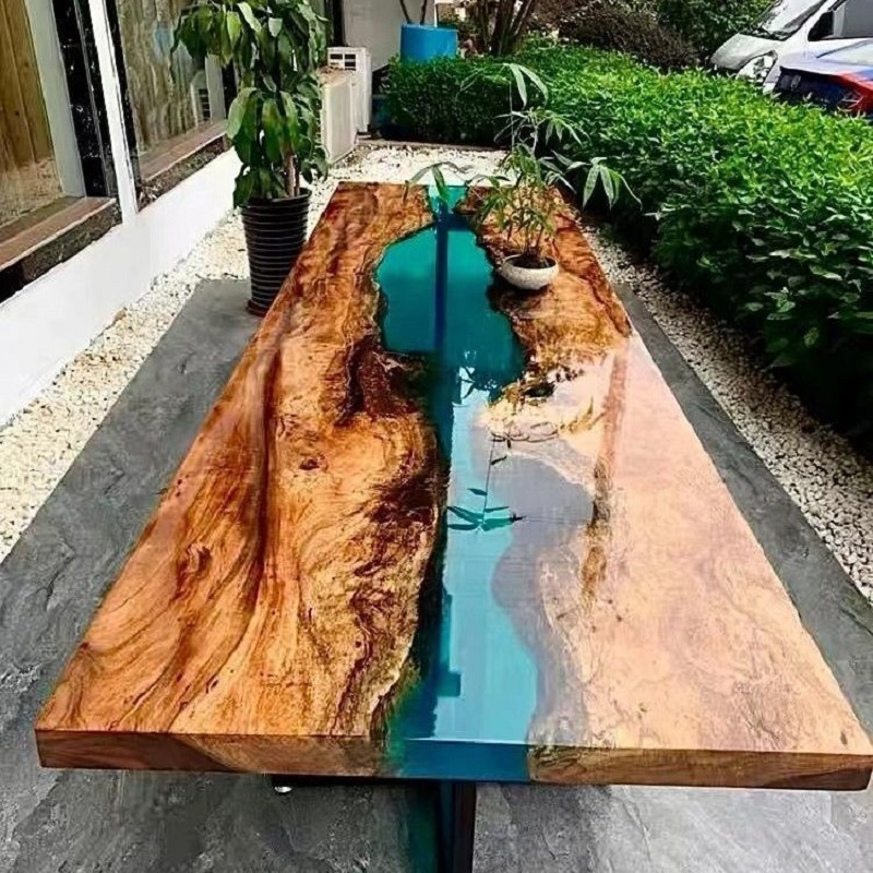 Factory Directly offer Top River Epoxy River Table Resin Wood Table With Resin Modern Design Resin Wooden Table