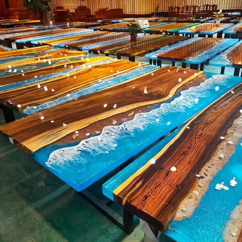 Factory Directly offer Top River Epoxy River Table Resin Wood Table With Resin Modern Design Resin Wooden Table