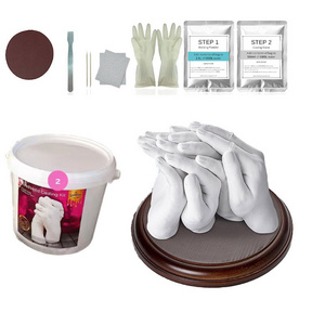 hand casting alginate impression powder 3d baby casting kit customized handmade diy air dry modeling clay 3d hand casting kit