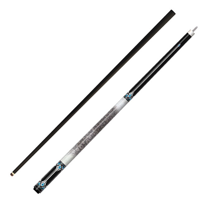 NO.98 K-18 Black Carbon Fiber Billiard Pool Cue with Split 12.4mm Tip 147mm Length OEM Customized Snooker & Billiard Cues