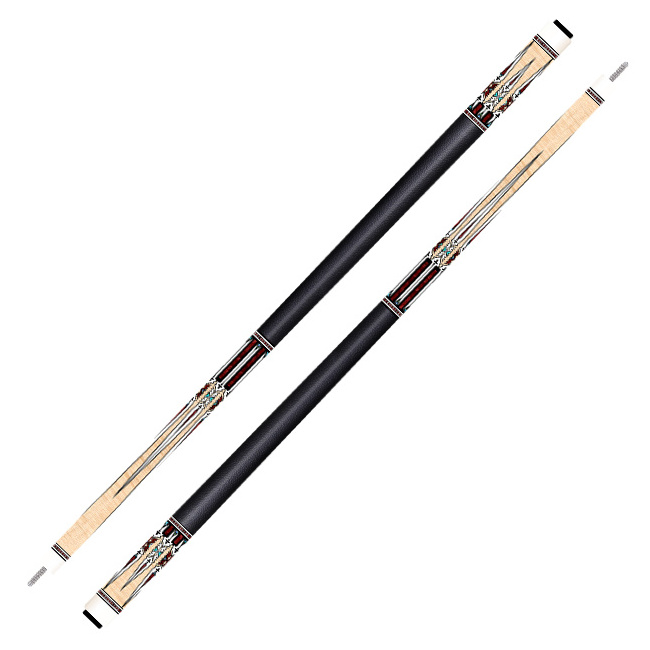 NO.09 gang qin shi Black Technology Carbon Fiber Billiard Pool Cue 1/2 Split with 12.4mm tip length 147mm   OEM Customized