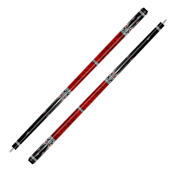 KONLLEN-17 No.72 Customizable Snooker Billiard Cues 1/2 Split 12.4mm Tip 147mm Length Black Carbon Fiber Pool Stainless Steel