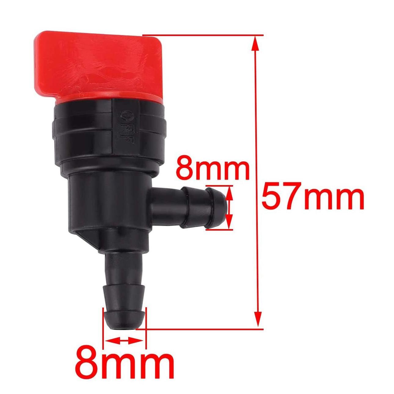 New  698181 1/4 inch 90 Degree Fuel Shut Off Valve for Briggs & Stratton 494539 697944 Tecumseh 35857 petcock Lawn Mower