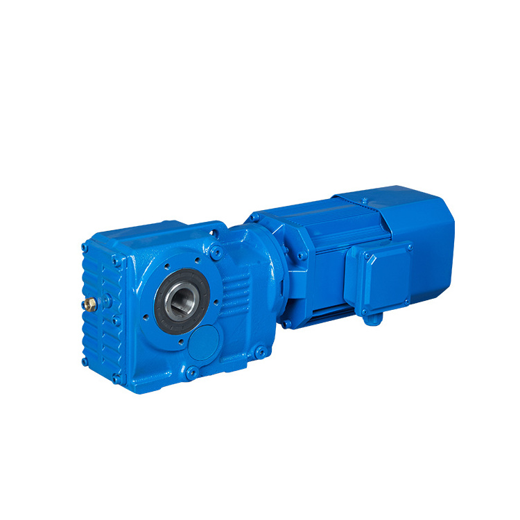 Three phase motor gear motorreductor 1.5KW 2HP hollow shaft helicoidal Motoreductor  with Electromagnetic brake