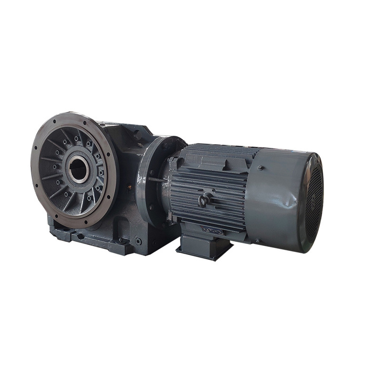 Three phase motor gear motorreductor 1.5KW 2HP hollow shaft helicoidal Motoreductor  with Electromagnetic brake