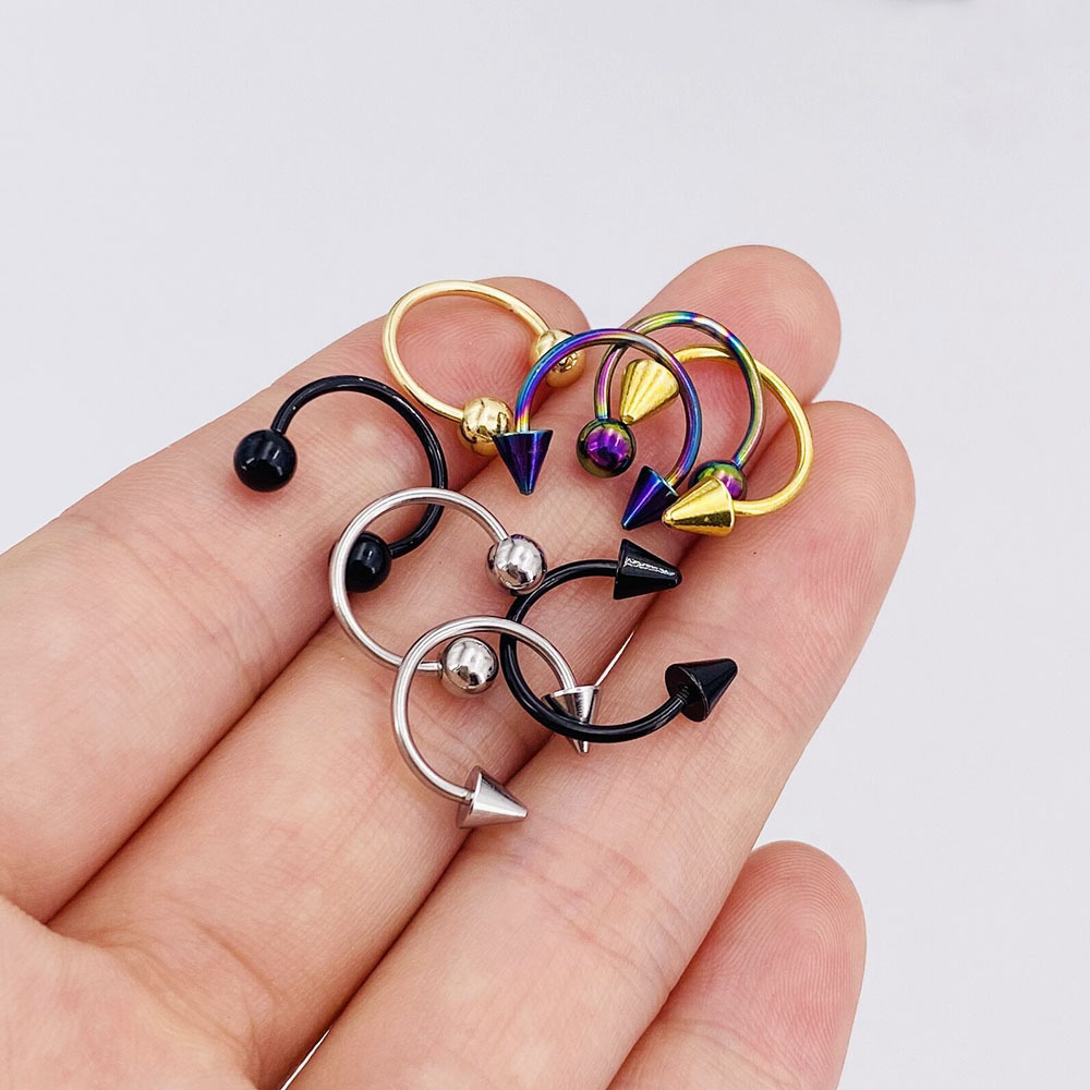 Custom Size Color Surgical Stainless Steel U Nose Screw Nose Ring Pierced Girl C Nostril Piercing Face  Piercing Jewelry