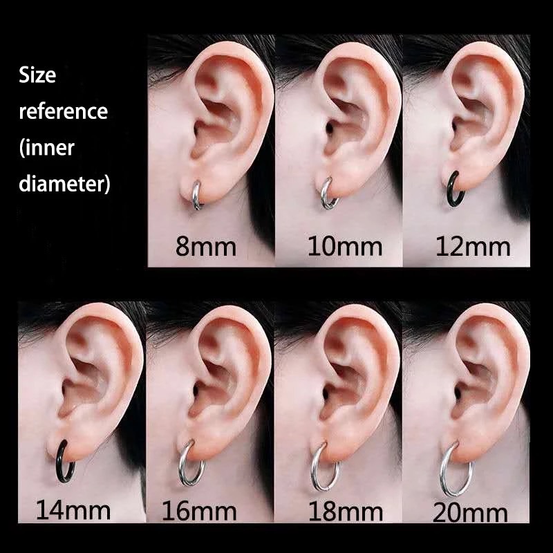 All Season Classic selection  Hoop 316L Stainless Steel Earrings Fashion Jewelry Earrings for Men and Women