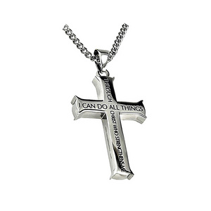 Custom Religious Rosary Cross Virgin Stainless Steel 18k Gold Plated Gothic Chain Choker Necklaces for Men Women