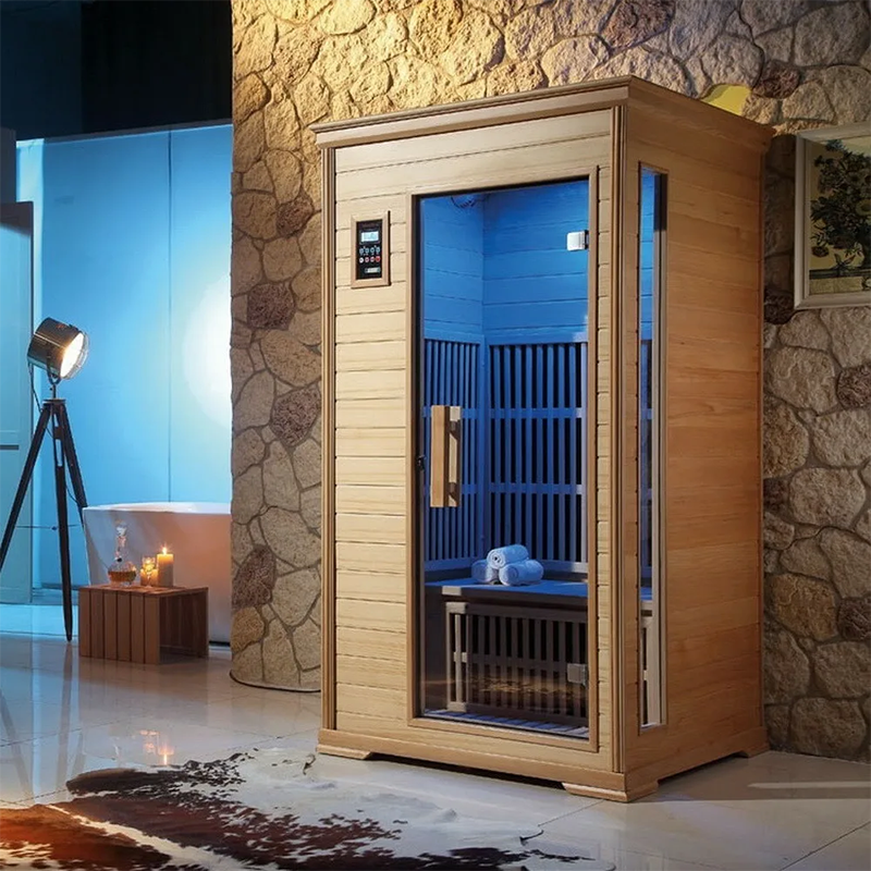 Best-selling indoor small one person far infrared Hemlock sauna room