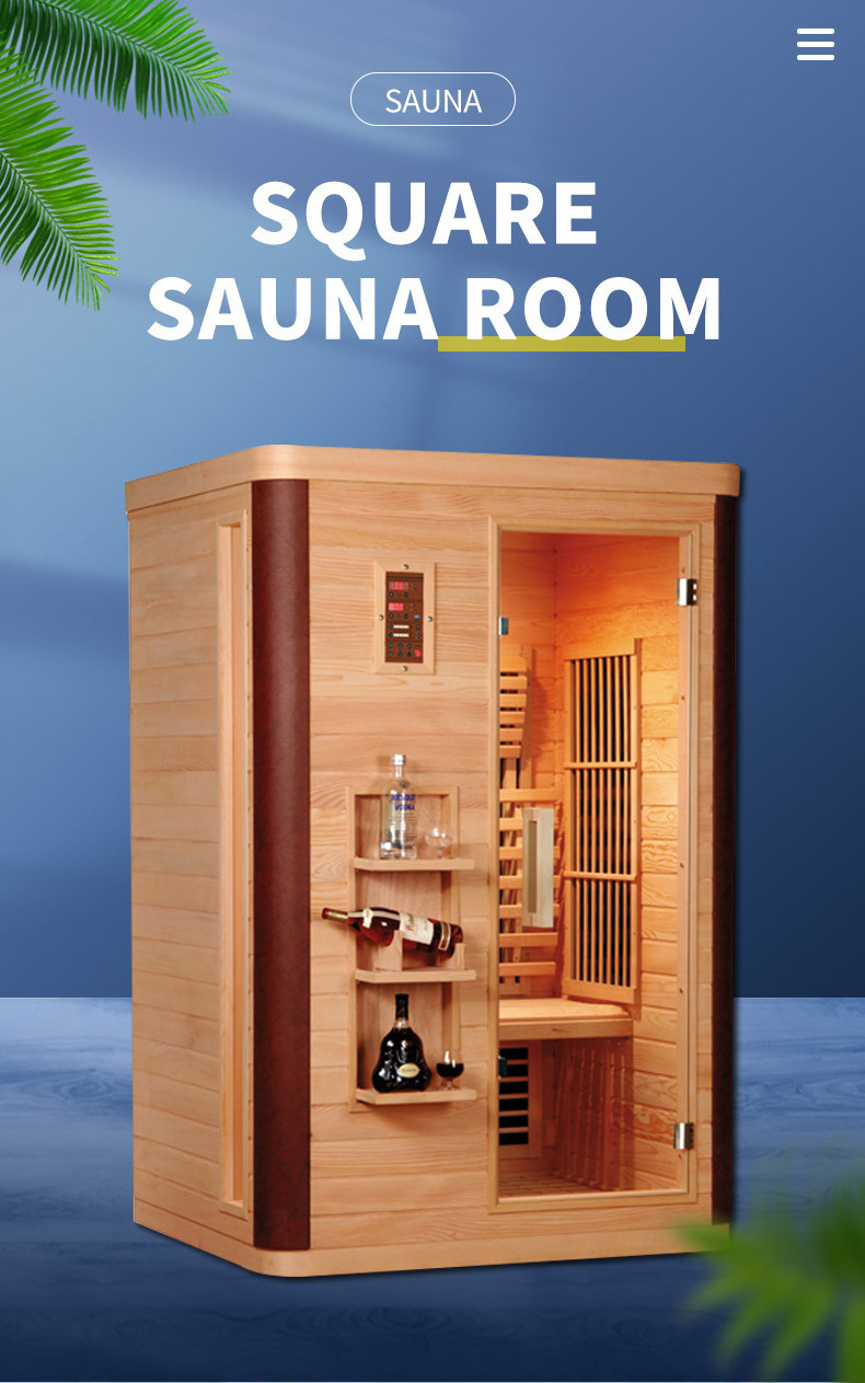 Best-selling indoor small one person far infrared Hemlock sauna room