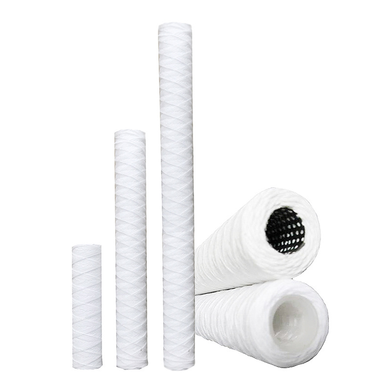 10 20 30 40 Inch 1 5 10 20 50 100 Micron PP String Wound Filter Cartridge For Water Treatment Prefiltration