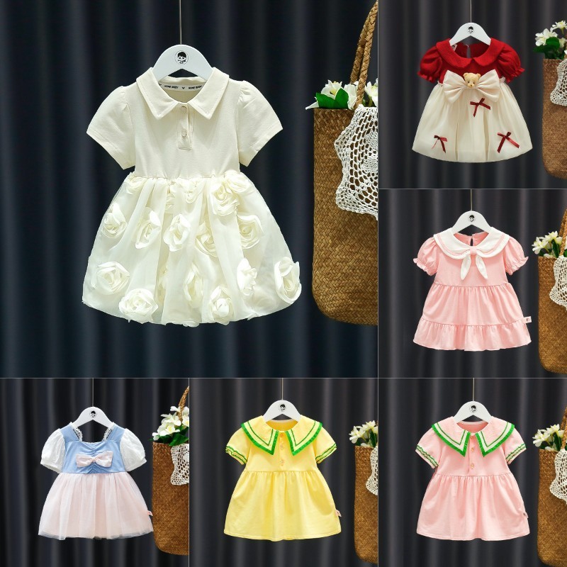 Toddler Girls Baby Dress Lace tulle dress Children's birthday baby Shower Cake smash set