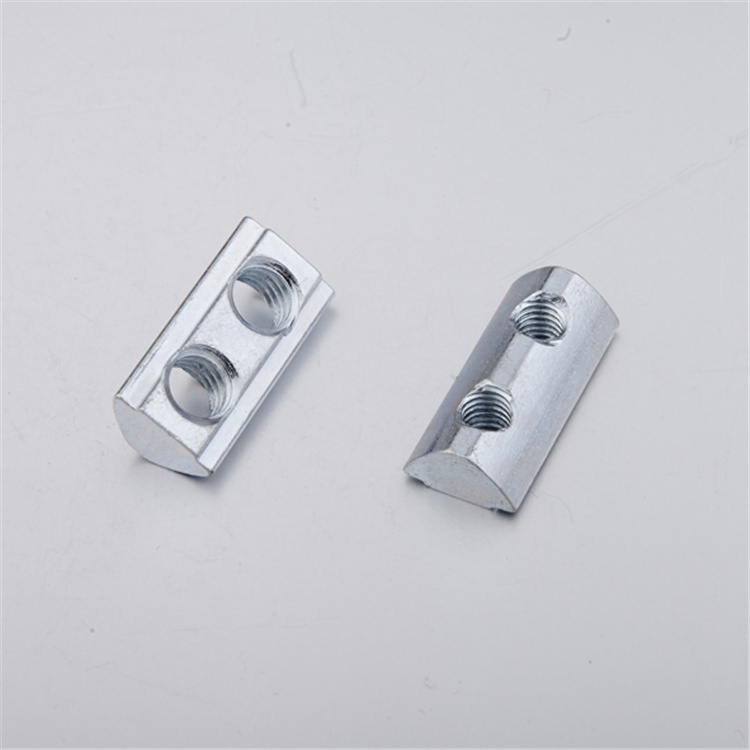 Aluminium Profile Inner Fastener Channel Spring Nut 8 Slot T-nut M8 Sliding Weld T Nut