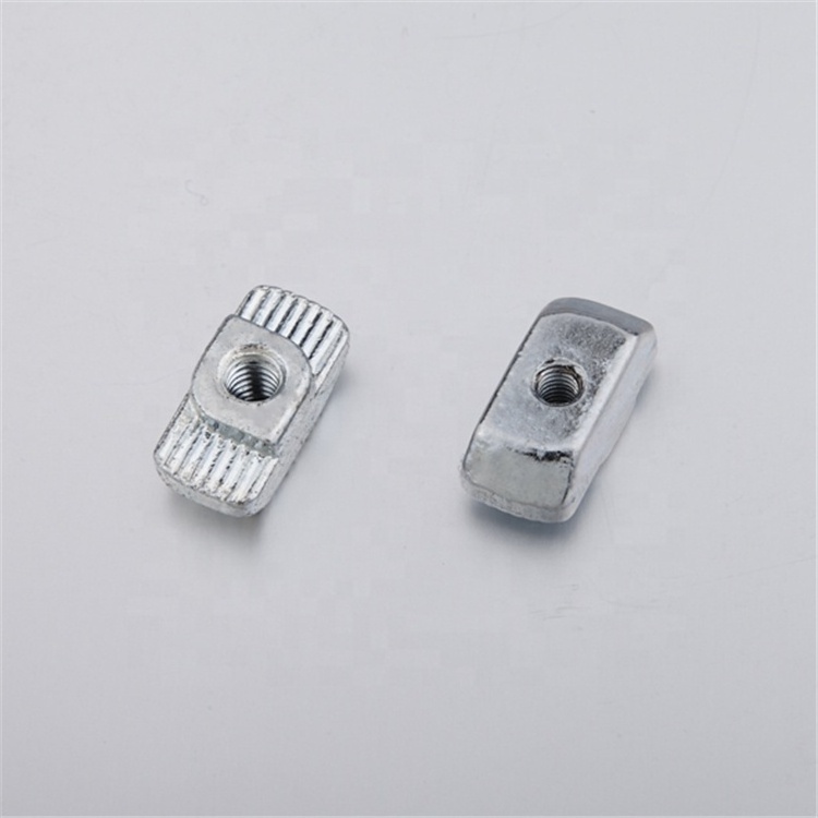 Nut 2D10.AA.01 High quality Zinc plated steel T slot nut for aluminum profile slot 8 slide hammer nut