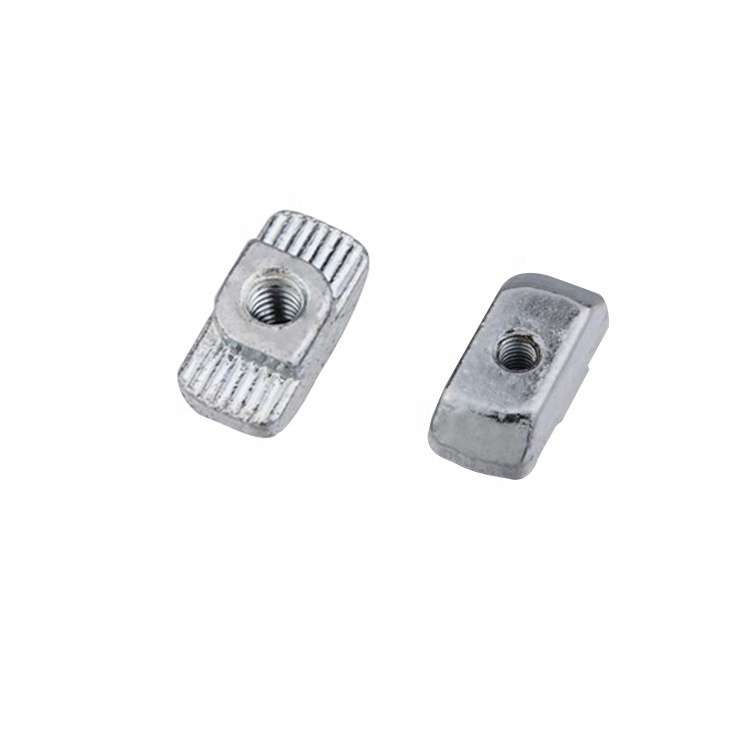 Nut 2D10.AA.01 High quality Zinc plated steel T slot nut for aluminum profile slot 8 slide hammer nut